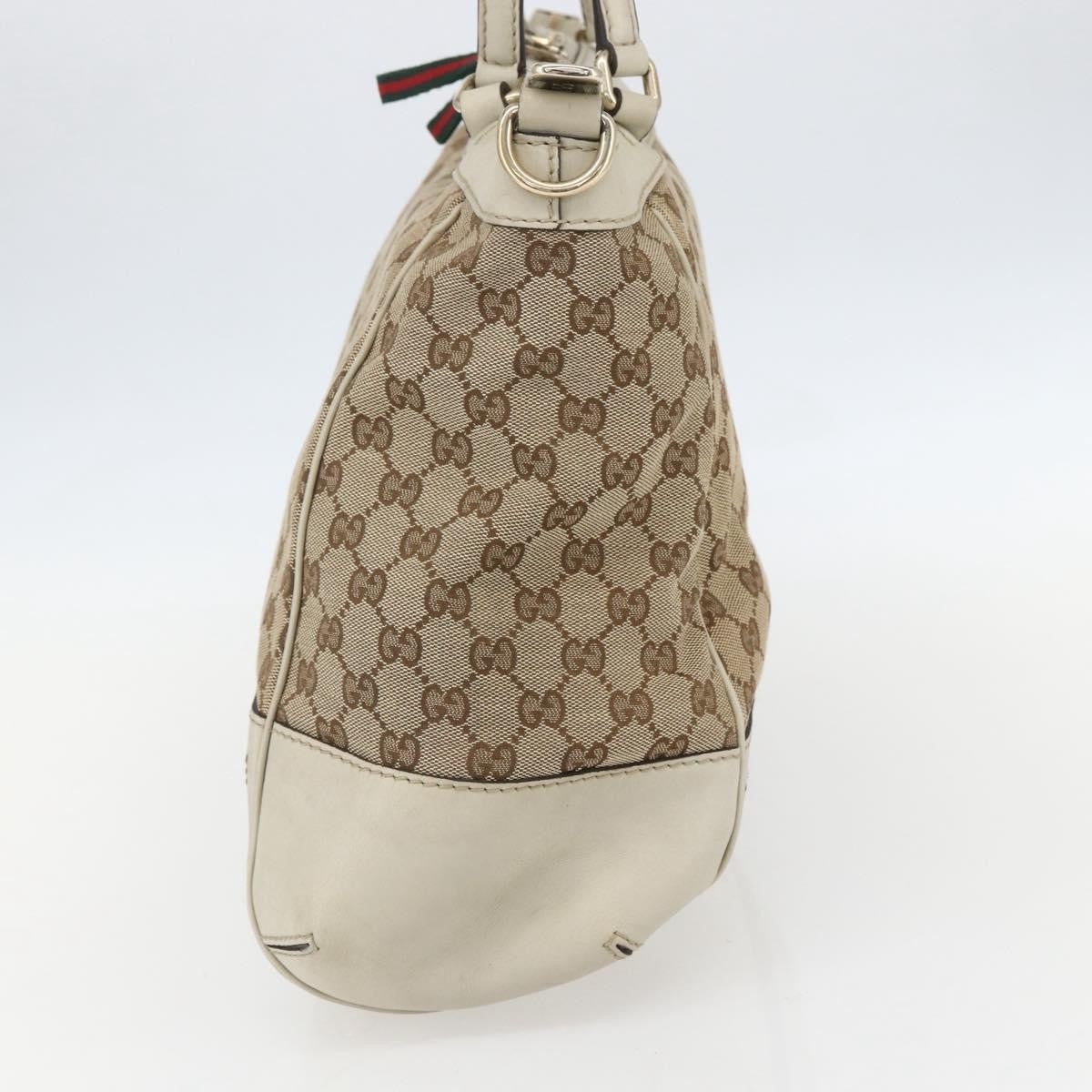Gucci Mayfair Convertible Gg Canvas Beige Canvas Tote Bag Bag (Pre-Owned)