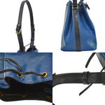 Louis Vuitton Noé Blue Leather Shoulder Bag (Pre-Owned)