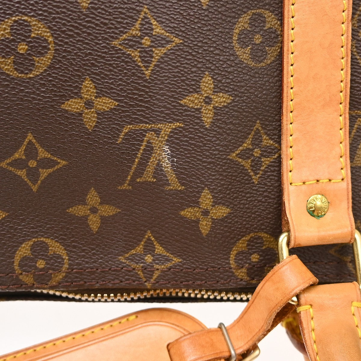 Louis Vuitton Keepall Monogram Canvas Brown Canvas Travel Bag Bag (Pre-Owned)