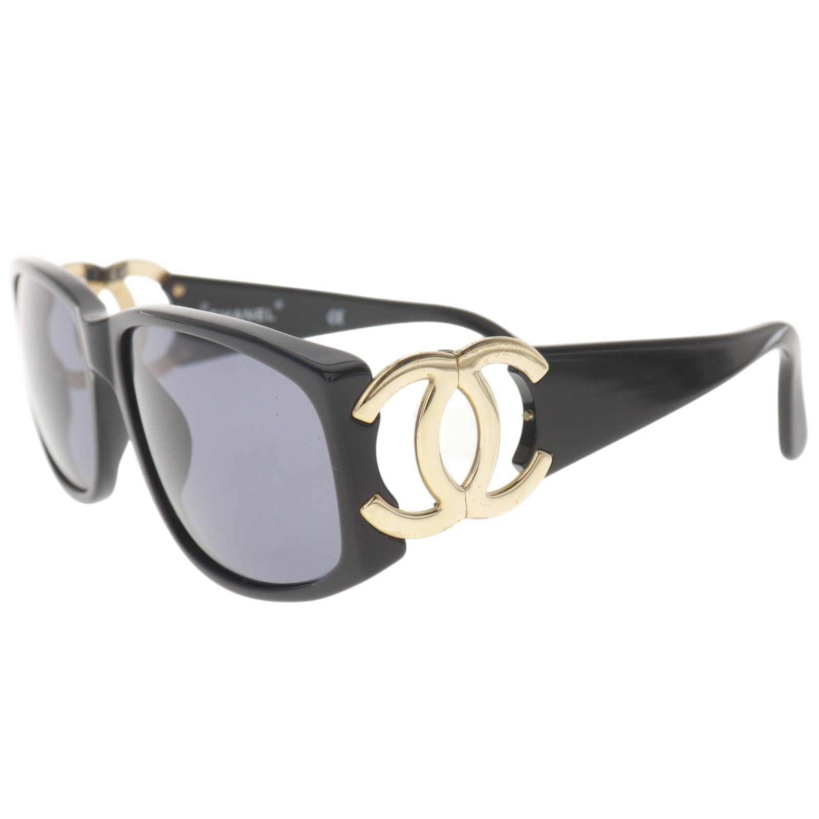 Chanel Logo Cc Plastic Black Plastic Sunglasse Accessory (Pre-Owned)
