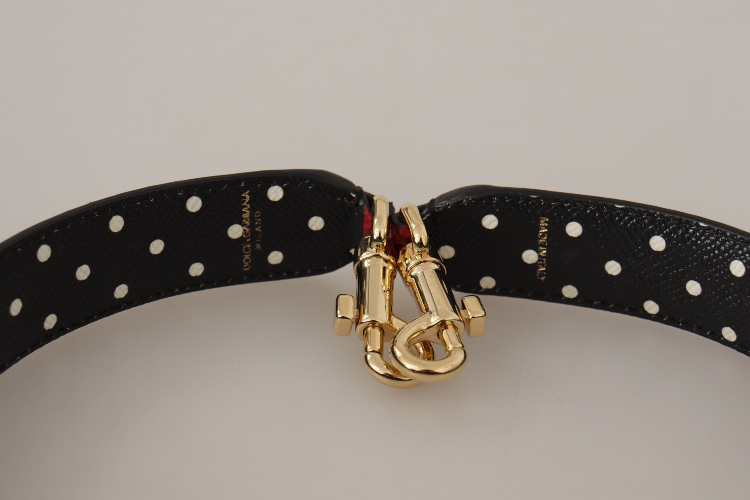 Dolce & Gabbana Red Exotic Leather Crystals Bag Shoulder Women's Strap