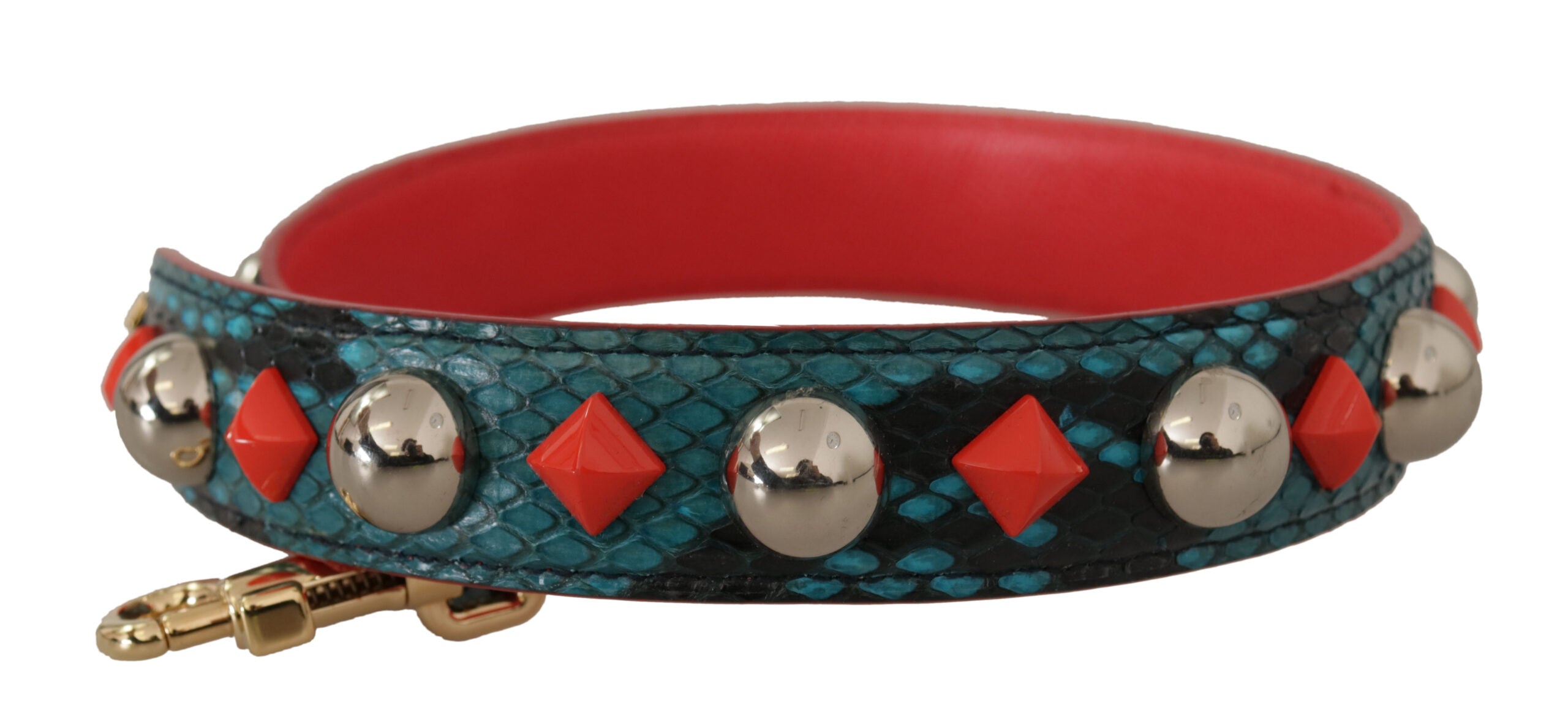 Dolce & Gabbana Emerald Green Leather Shoulder Women's Strap