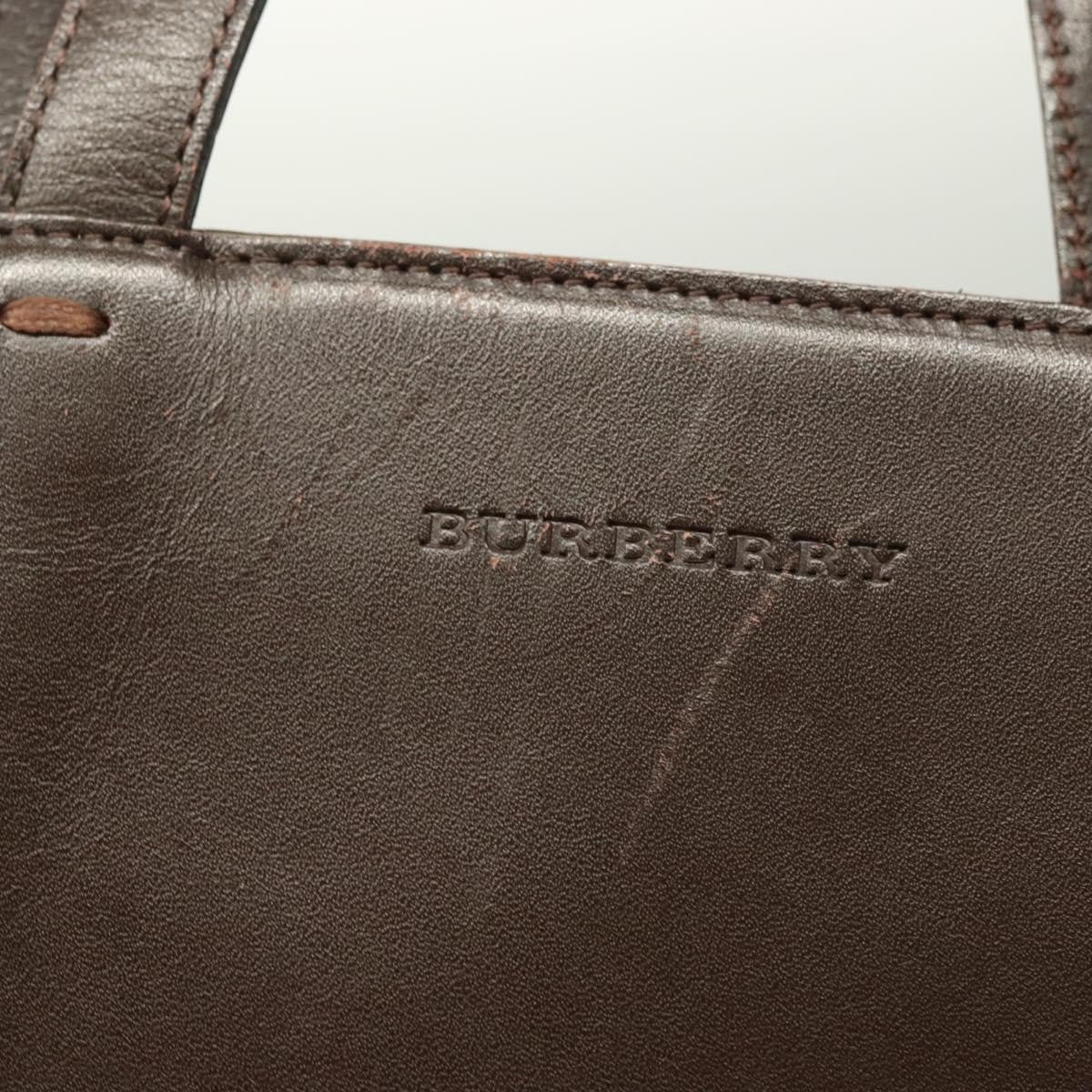 Burberry Vintage Leather Brown Leather Handbag (Pre-Owned)