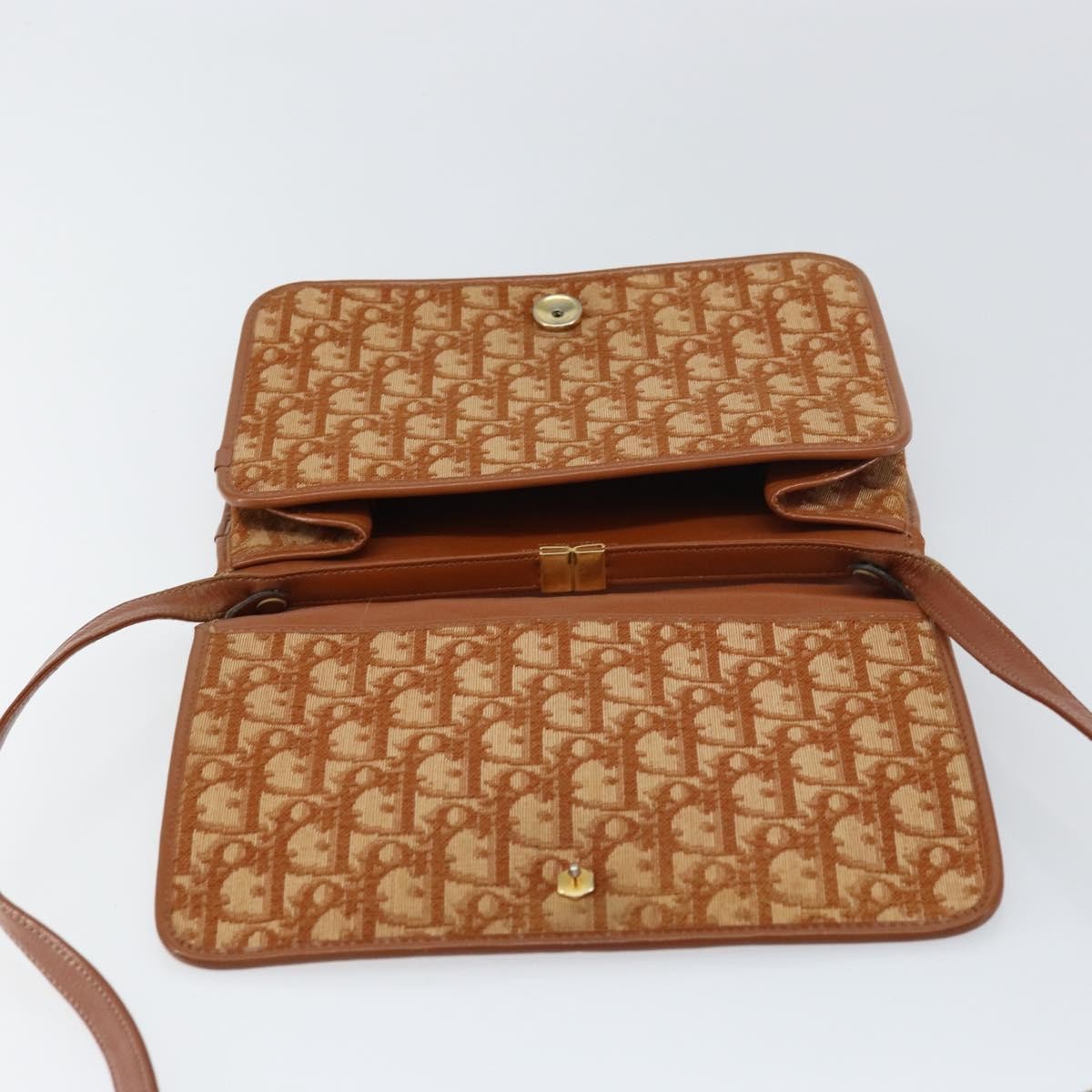 Christian Dior Vintage Trotter Canvas Brown Canvas Shoulder Bag Bag (Pre-Owned)
