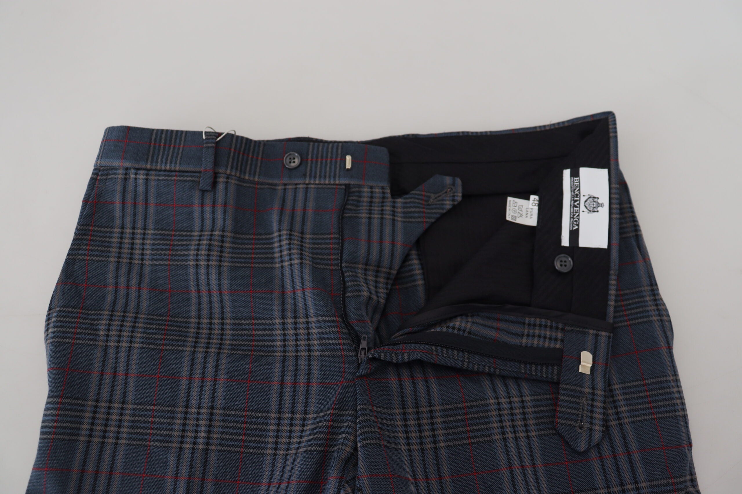 BENCIVENGA Elegant Multicolor Pure Wool Men's Trousers