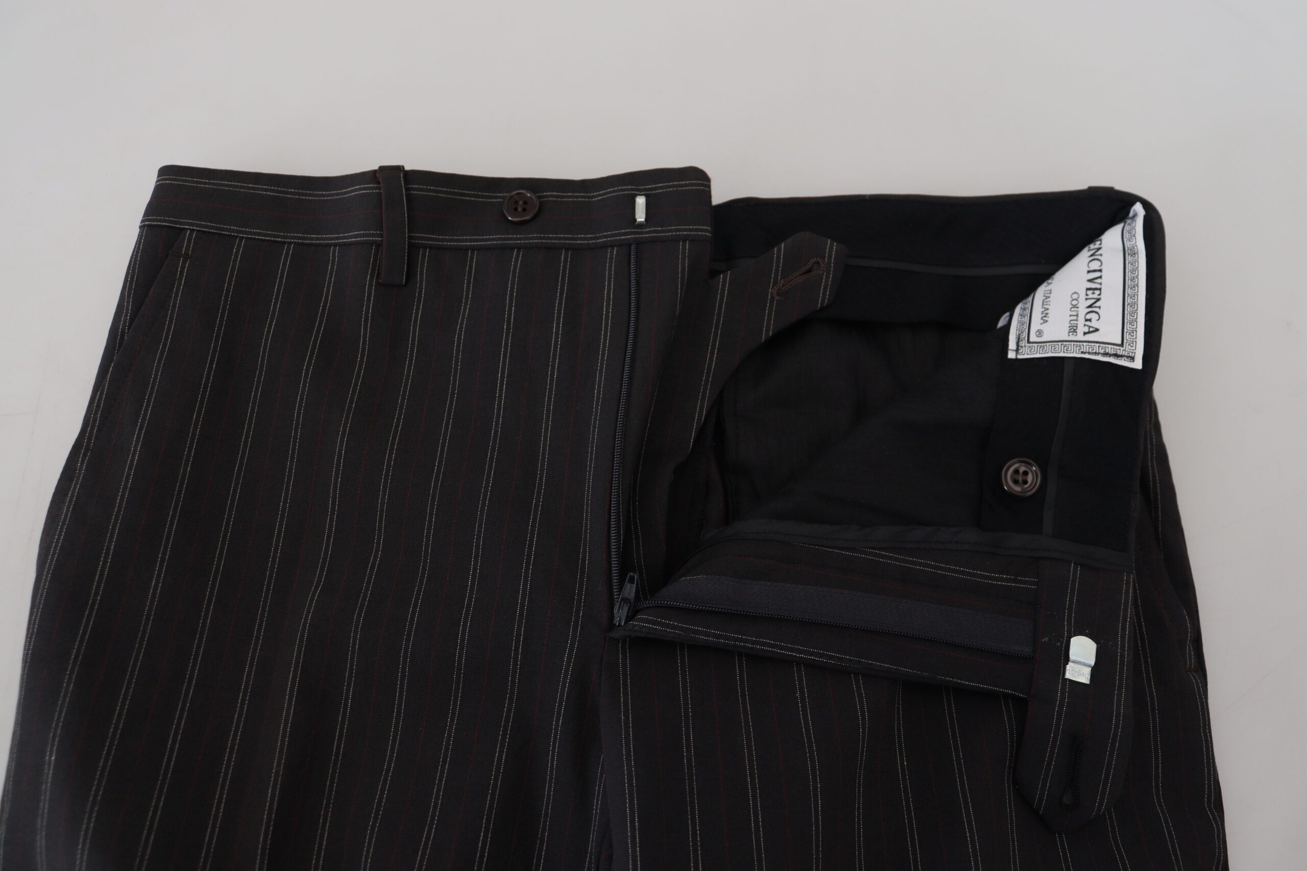 BENCIVENGA Elegant Striped Viscose Dress Pants for Men's Men