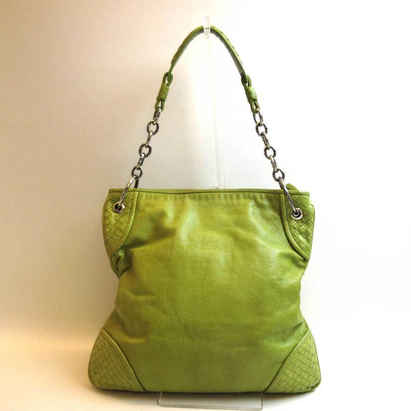 Bottega Veneta Green Leather Shoulder Bag (Pre-Owned)