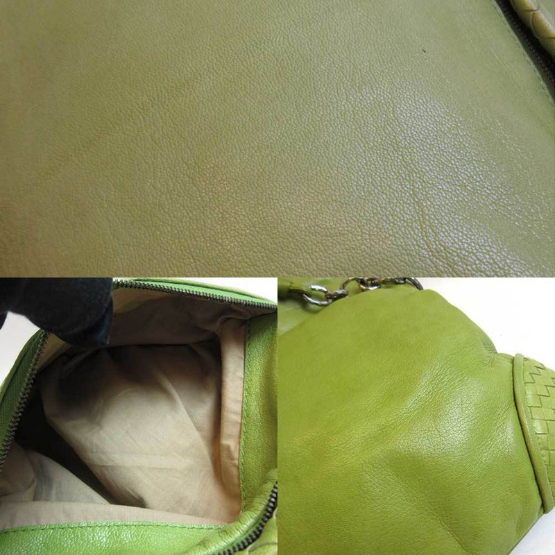Bottega Veneta Green Leather Shoulder Bag (Pre-Owned)