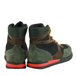 Bottega Veneta Mesh High Top Green / Brown / Black Suede Leather Sneaker 417024 3364