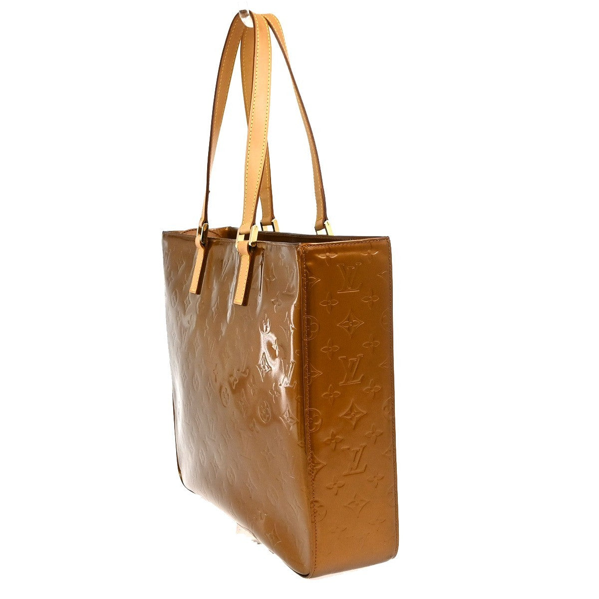 Louis Vuitton Columbus Monogram Vernis Brown Patent_Leather Handbag (Pre-Owned)