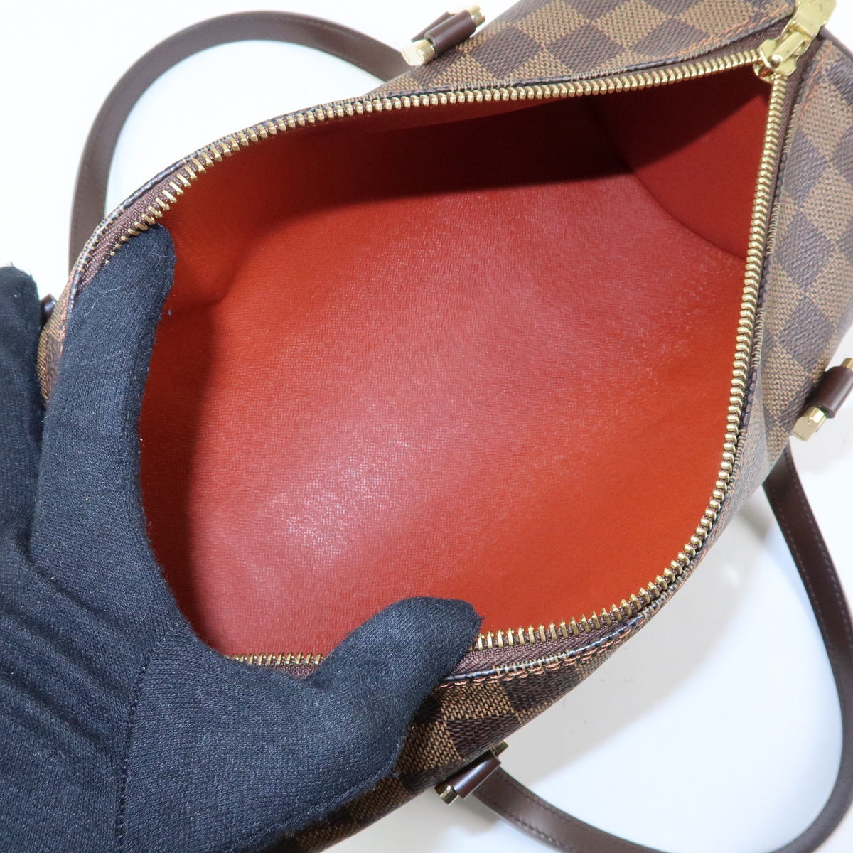Louis Vuitton Papillon Damier Ebene Brown Canvas Handbag (Pre-Owned)