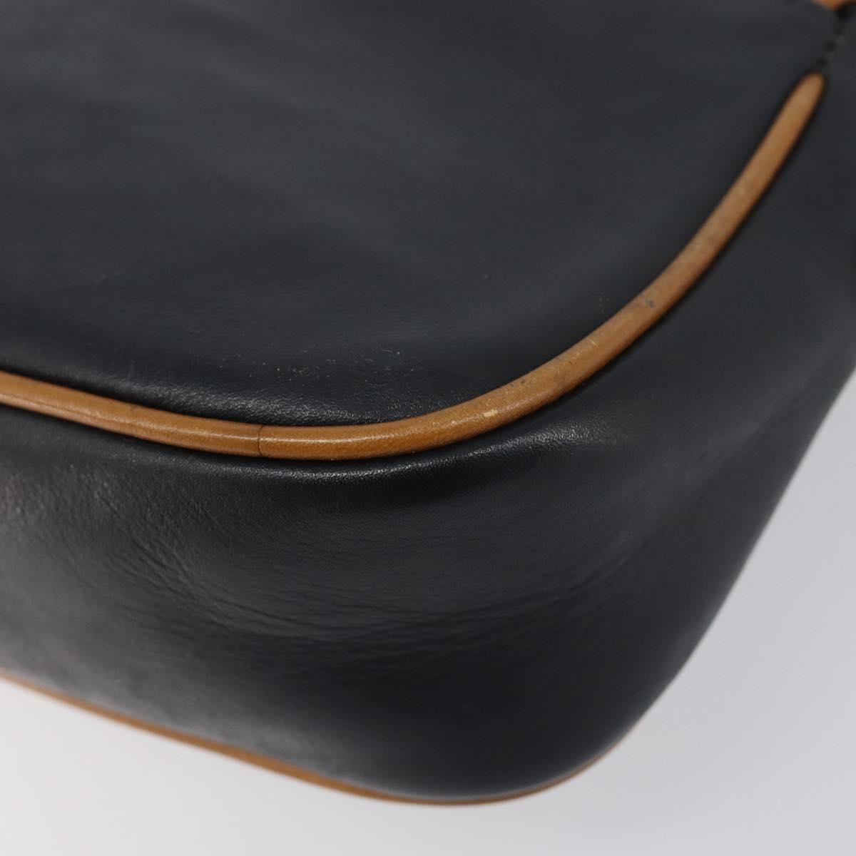 Celine Flap Shoulder Leather Black Leather Shoulder Bag Bag (Pre-Owned)