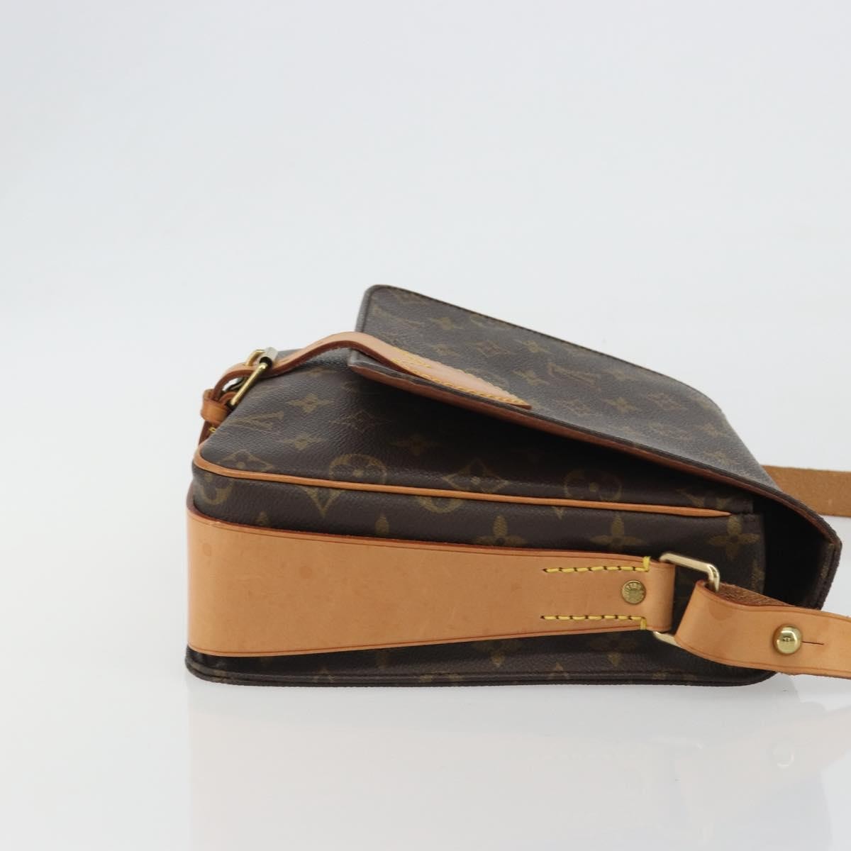 Louis Vuitton Cartouchiere Monogram Canvas Brown Canvas Shoulder Bag Bag (Pre-Owned)