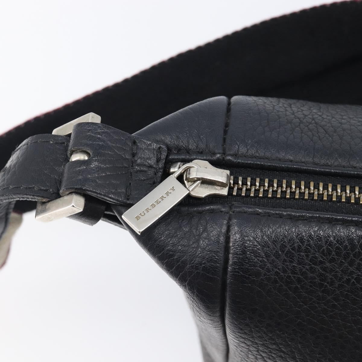 Burberry Shoulder Leather Black Leather Shoulder Bag Bag (Pre-Owned)