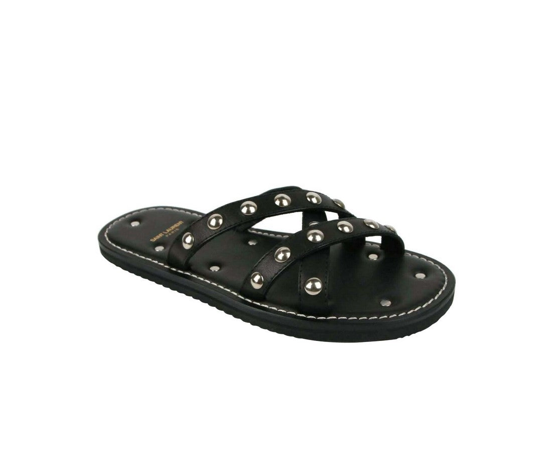 Leather Sandal Silver Studs