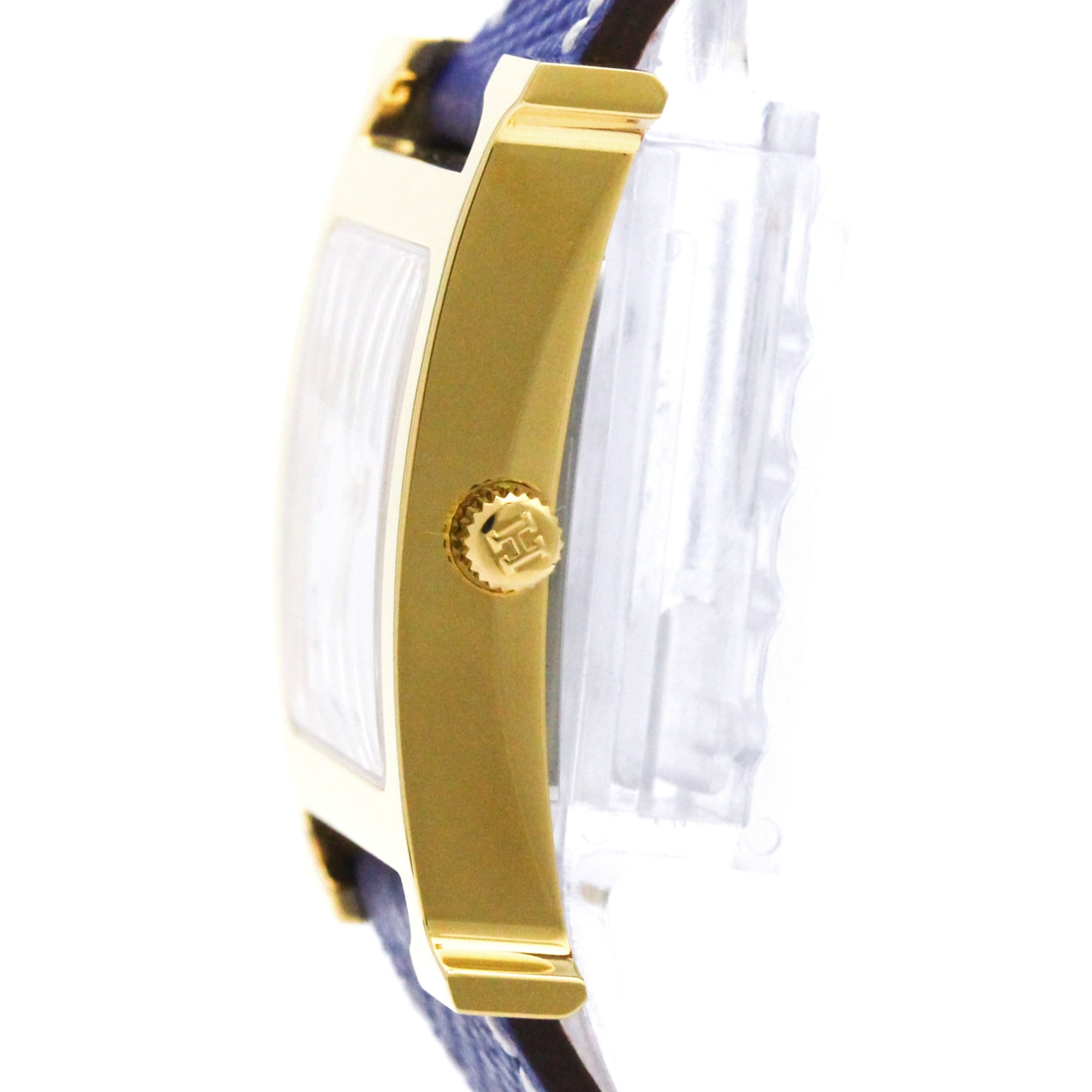 Hermes Heure H Quartz Stainless Steel And Leather Watch (Pre-Owned)