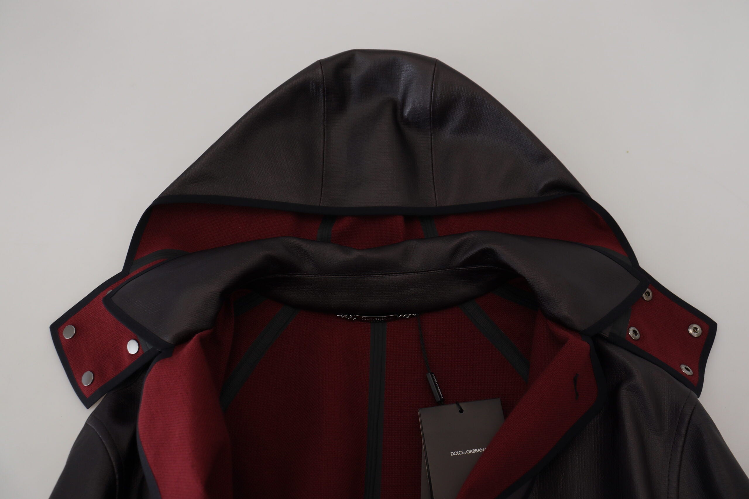 Dolce & Gabbana Black Trench Hooded Parka Cotton Men's Jacket