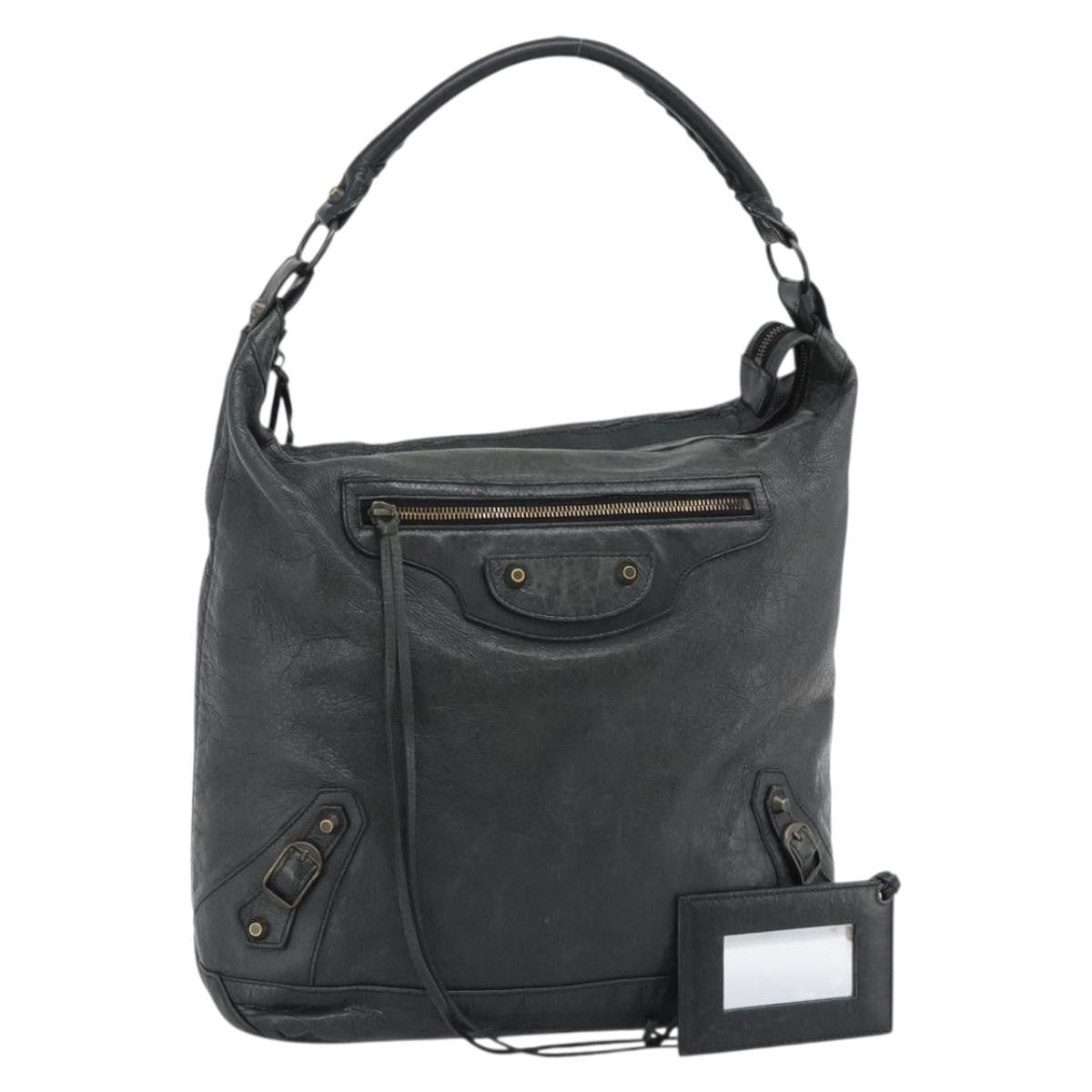 Balenciaga Giant Studs Day Hobo Leather Green Leather Shoulder Bag Bag (Pre-Owned)