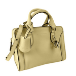 Alexander McQueen Women's Light Yellow Leather Skull Padlock Handbag