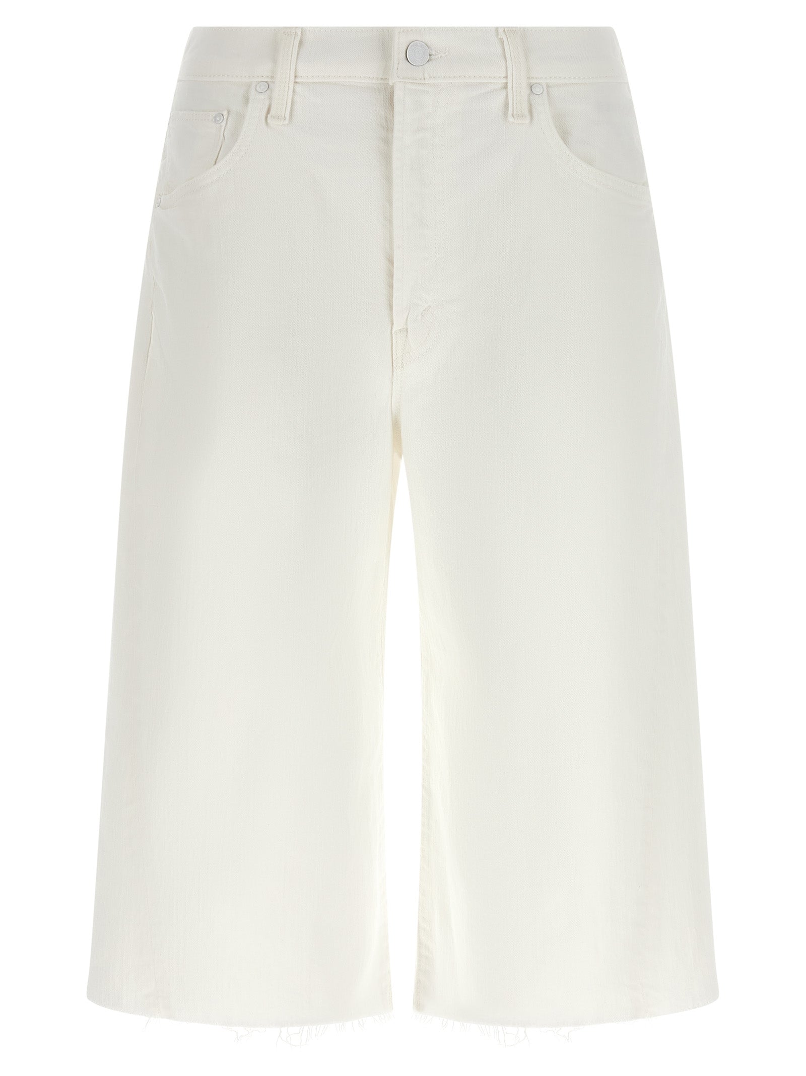 Mother Women's The Whole Lot Zip Twist Fray Bermuda Shorts