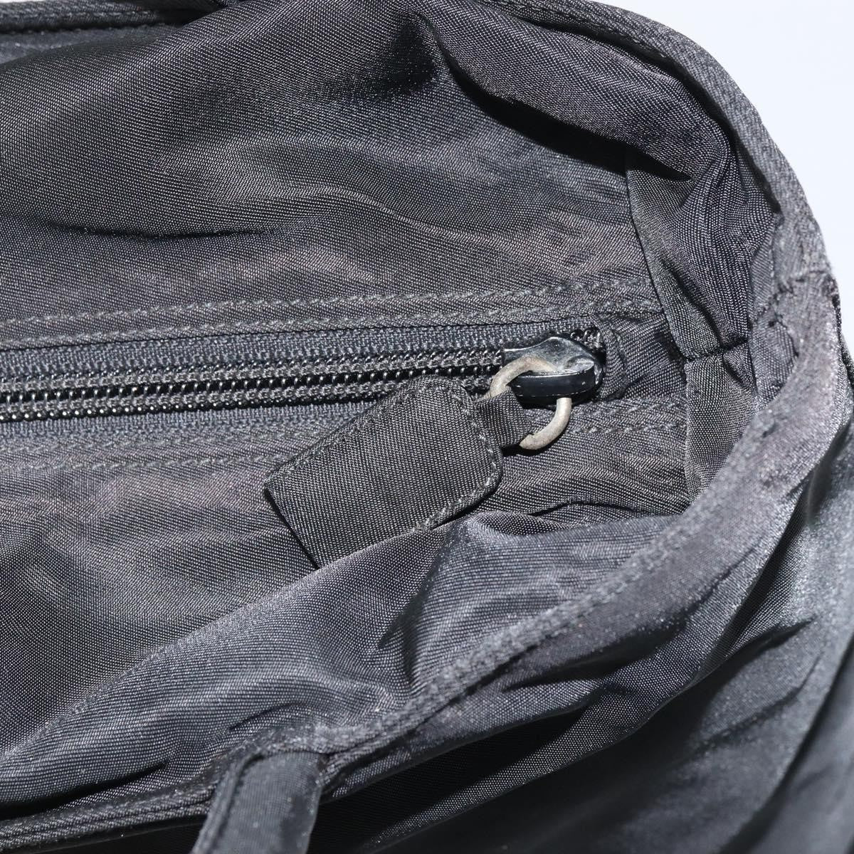 Prada Vintage Zip Tessuto Black Nylon Tote Bag Bag (Pre-Owned)