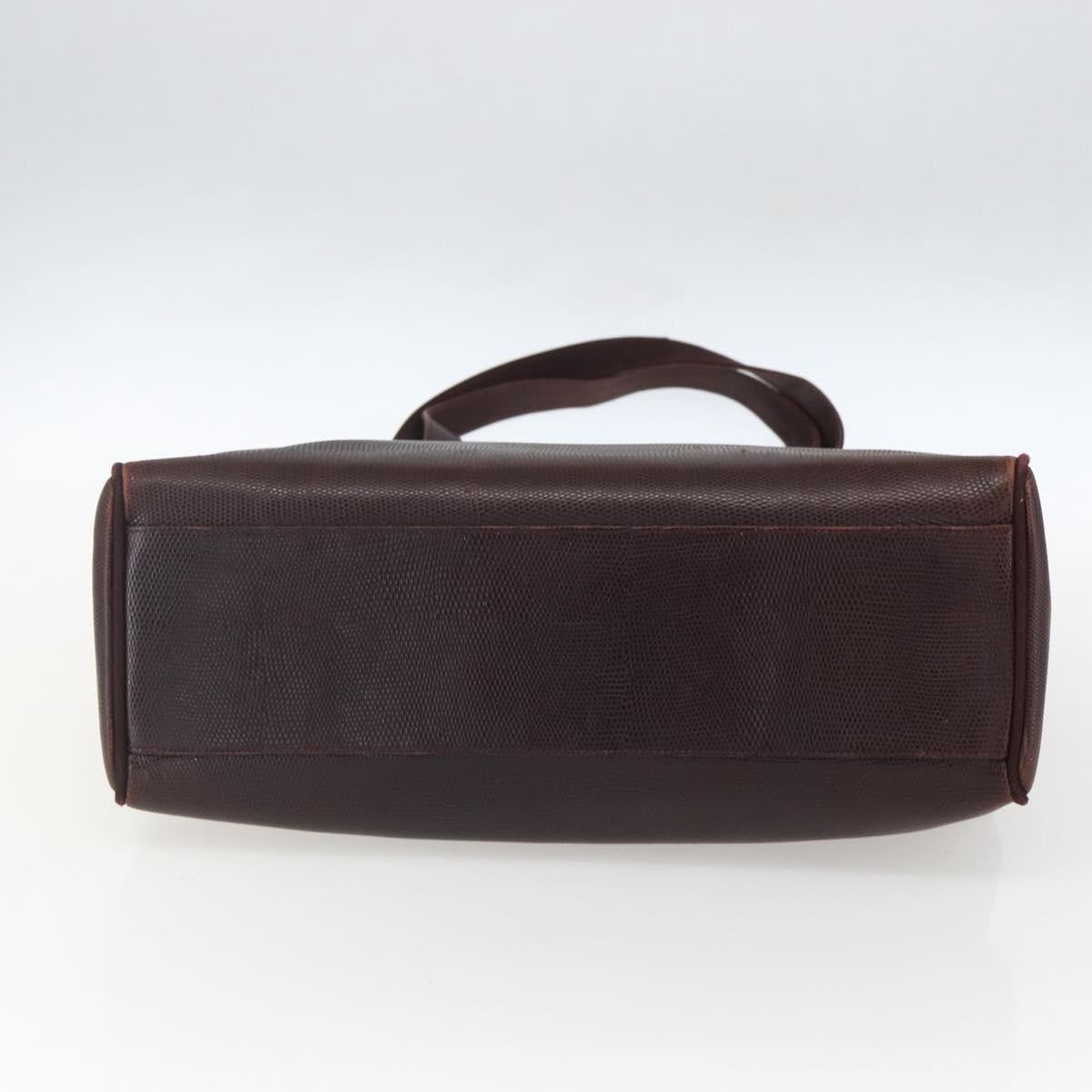Salvatore Ferragamo Vala Tote Leather Brown Leather Tote Bag Bag (Pre-Owned)