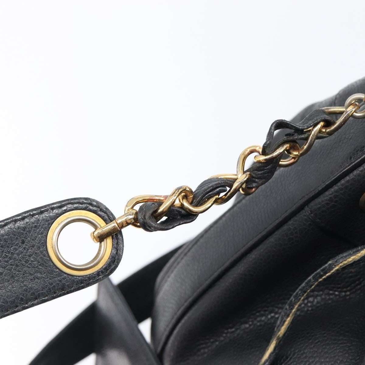 Chanel Vintage Cc Drawstring Bucket Caviar Black Leather Handbag (Pre-Owned)