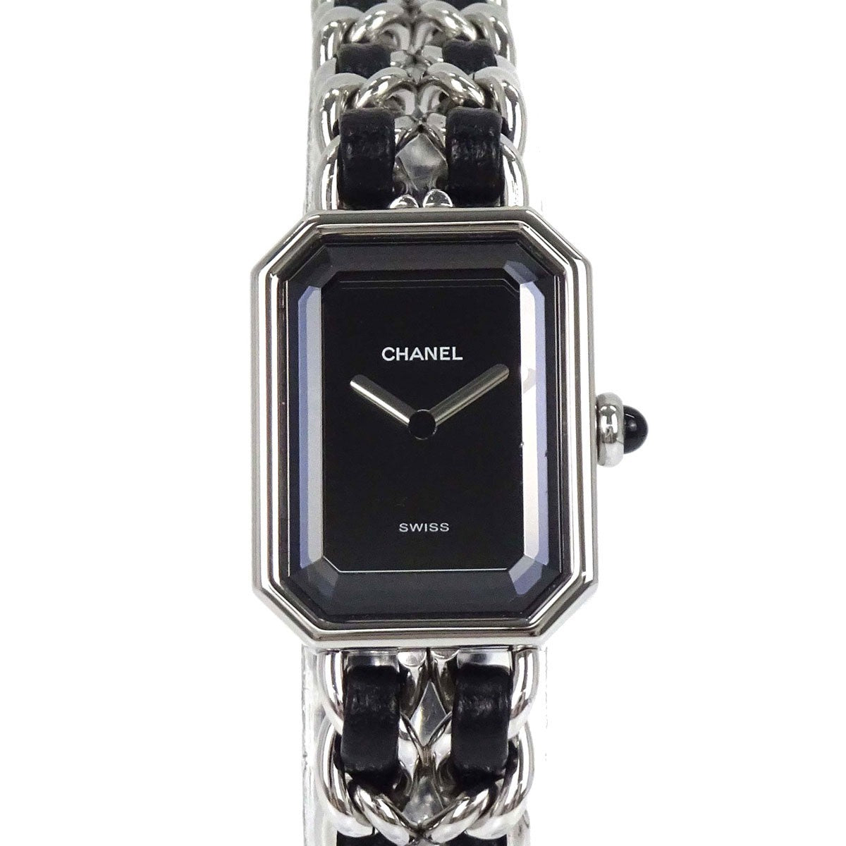 Chanel Premiere Rock Quartz Stainless Steel And Leather Watch (Pre-Owned)