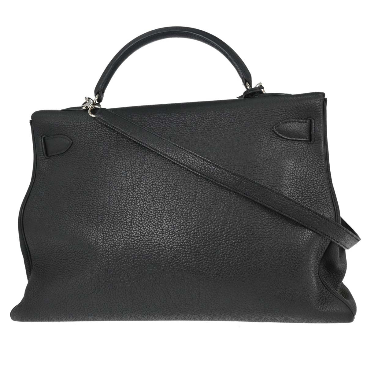 Hermes Birkin Black Togo With Palladium Hardware Black Leather Handbag (Pre-Owned)