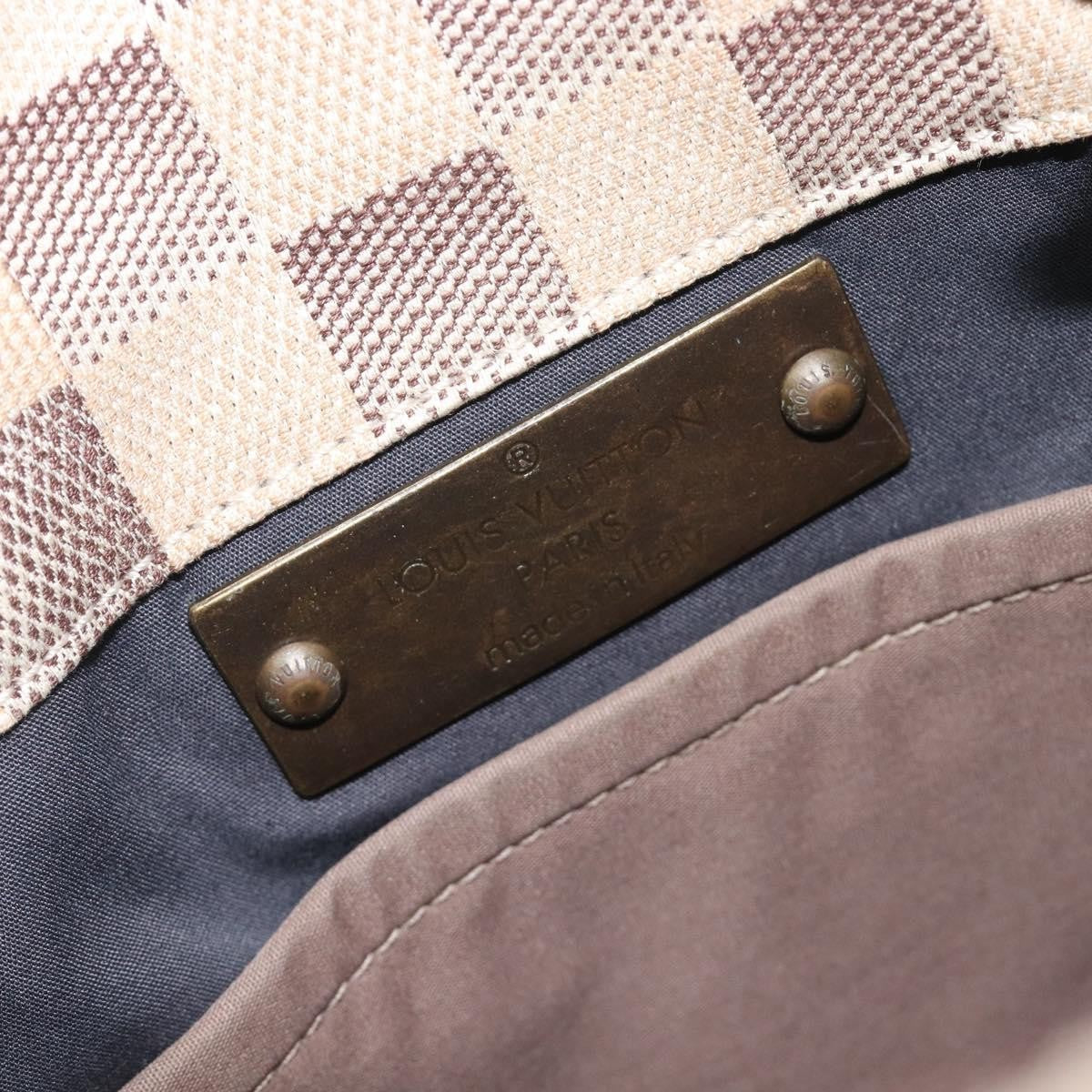 Louis Vuitton Trotteur Damier Lune White Canvas Handbag (Pre-Owned)