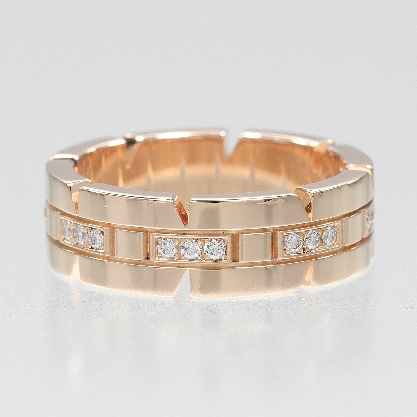 Cartier Tank Francaise 18K Pink Gold With Diamond Gold Pink_Gold Ring Jewelry (Pre-Owned)