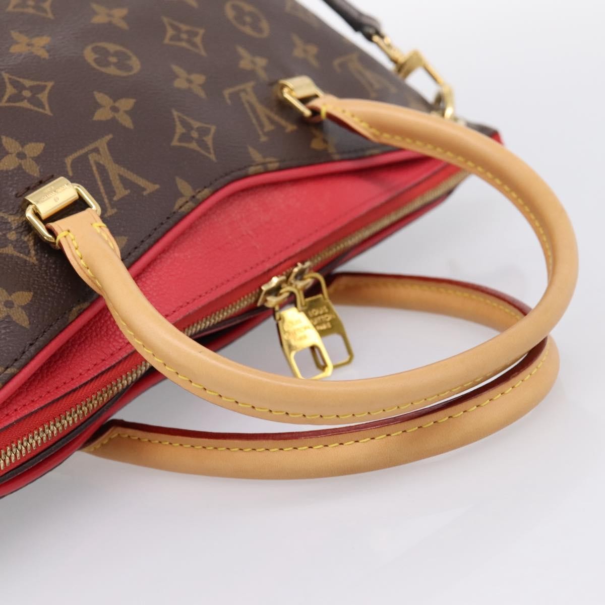 Louis Vuitton Pallas Monogram Canvas With Leather Brown Canvas Tote Bag Bag (Pre-Owned)