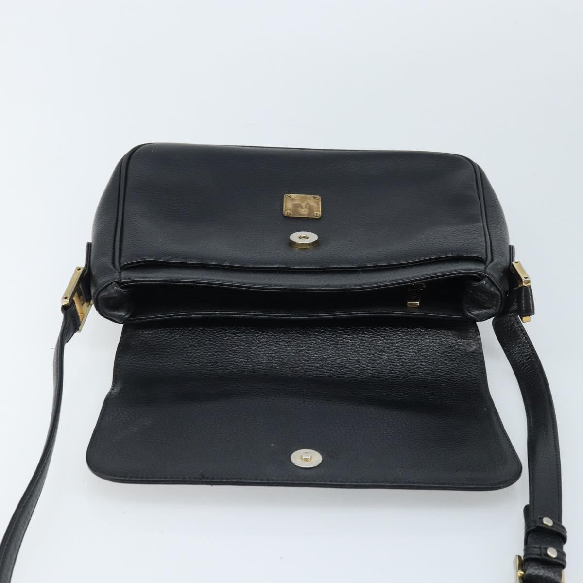 MCM Vintage Vicetos Leather Black Leather Shoulder Bag Bag (Pre-Owned)