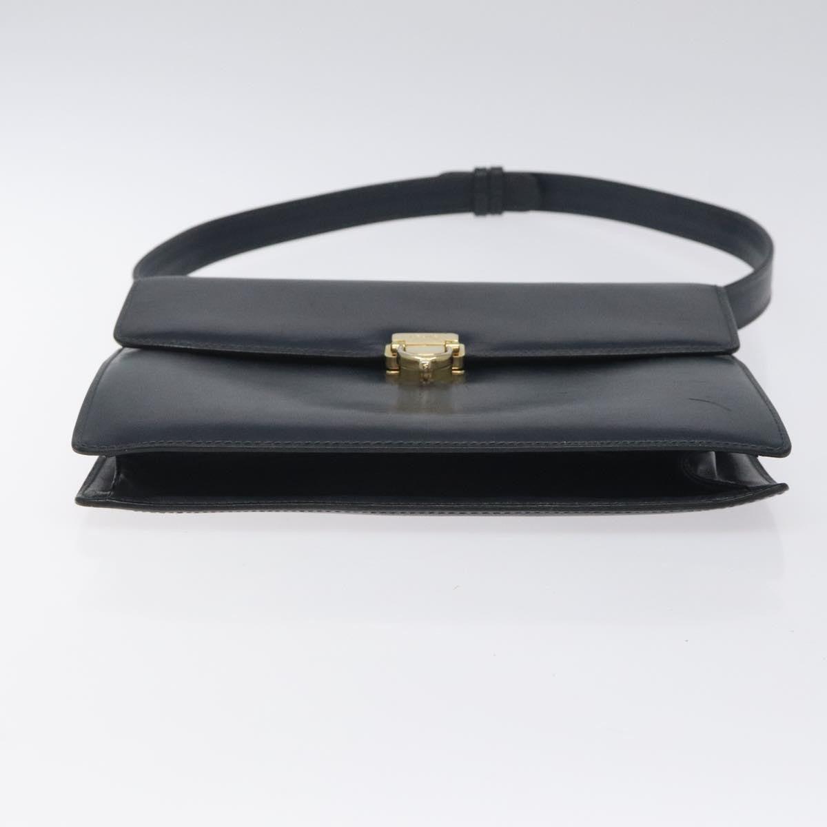 Celine Vintage Leather Navy Leather Shoulder Bag Bag (Pre-Owned)