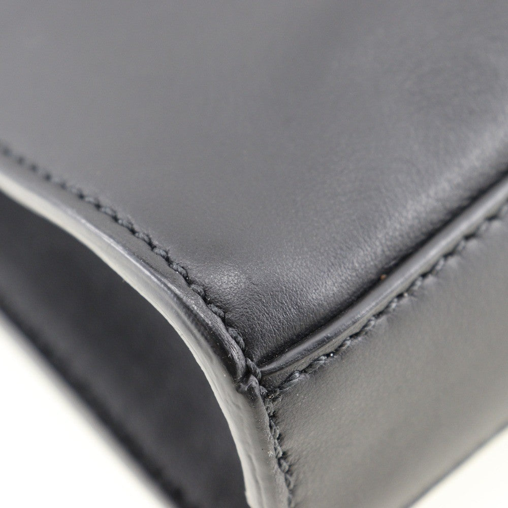 Fendi Peekaboo Iconic Fit Leather Black Leather Briefcase Bag (Pre-Owned)