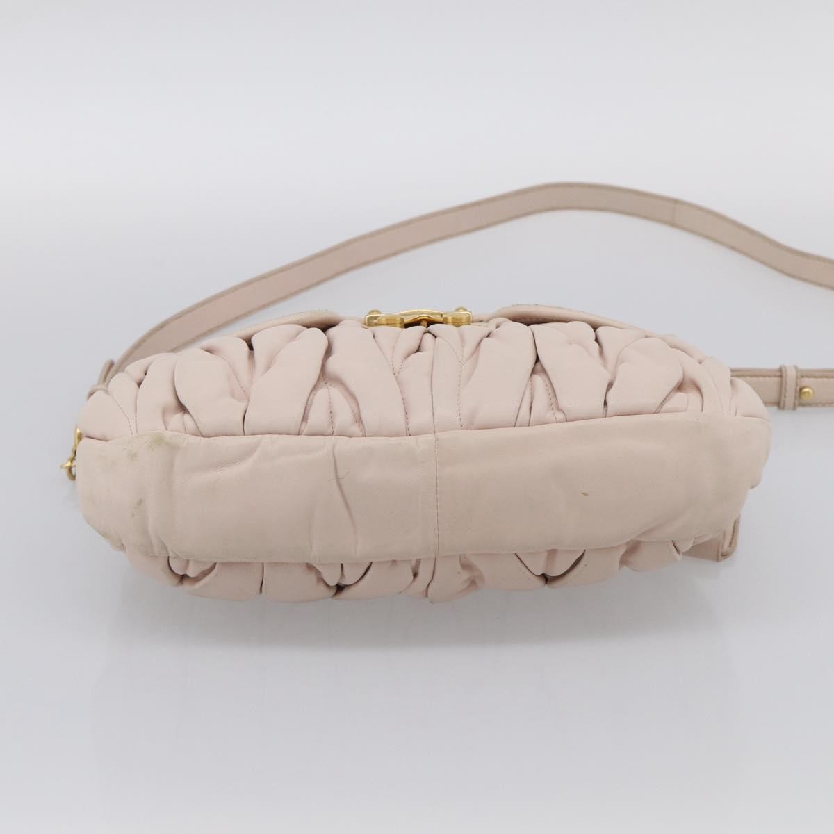 Miu Miu Coffer Hobo Matelasse Leather Pink Leather Handbag (Pre-Owned)