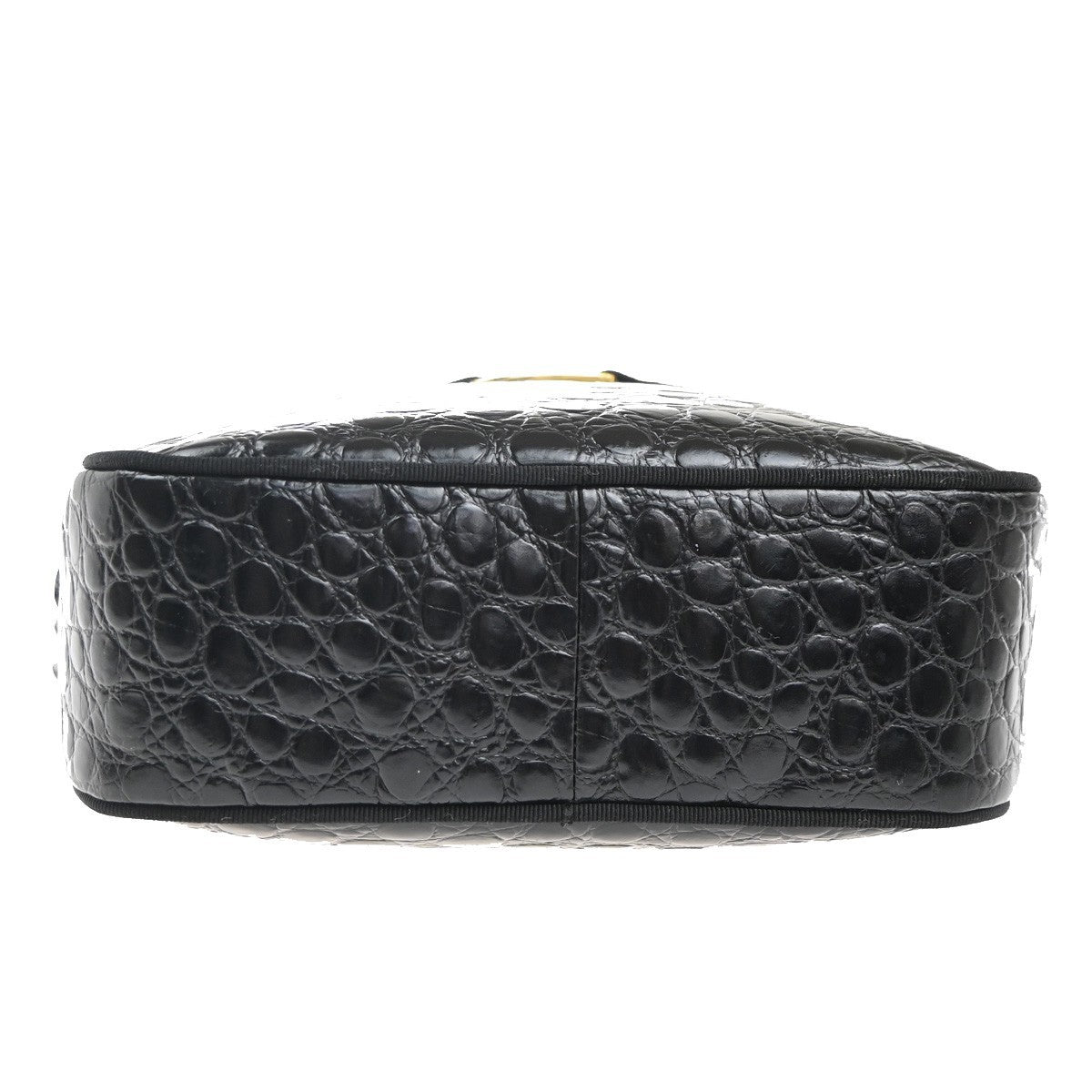 Salvatore Ferragamo Vara Leather Black Leather Shoulder Bag Bag (Pre-Owned)