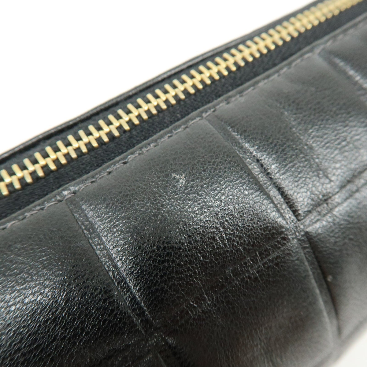 Chanel Chocolate Bar Cosmetic Quilted Lambskin Black Leather Toiletry Case Accessory (Pre-Owned)