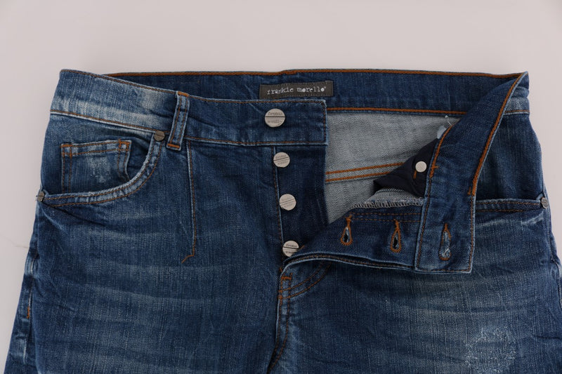 Frankie Morello Chic Slim Fit Blue Wash Men's Jeans