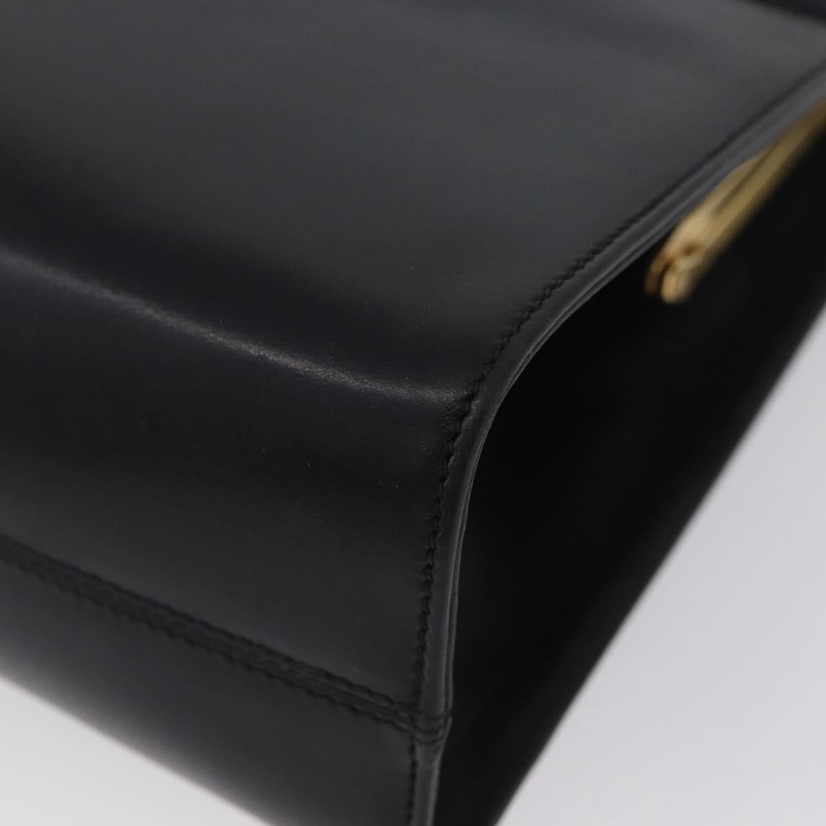 Salvatore Ferragamo Convertible Vara Bow Tote Leather Navy Leather Handbag (Pre-Owned)