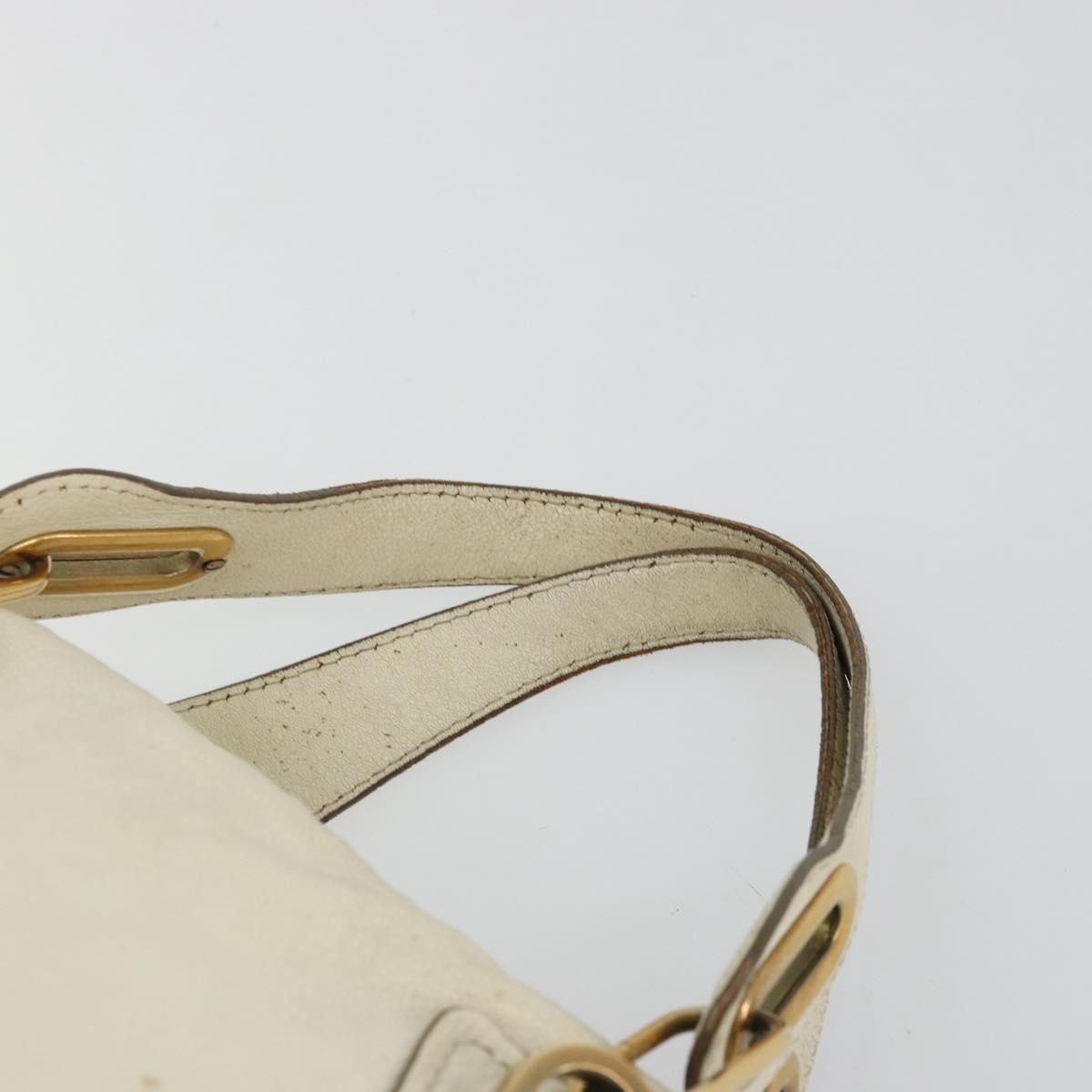 Chloe Paraty Top Handle Leather White Leather Handbag (Pre-Owned)