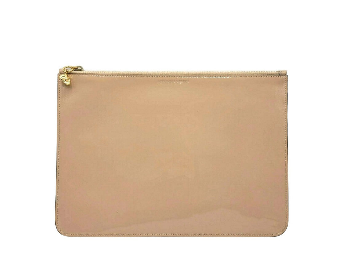 Charm Patent Leather Skull Large Pouch