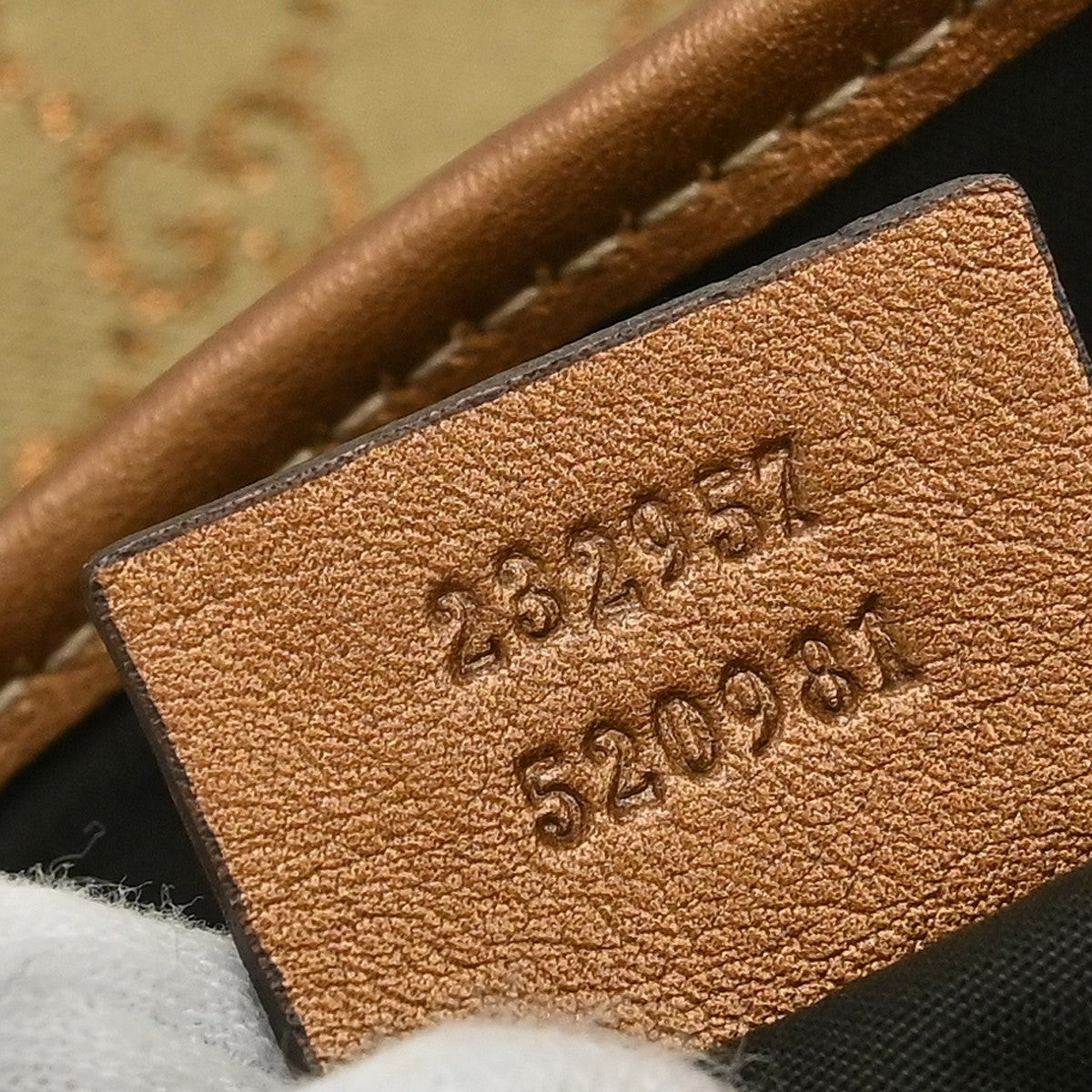 Gucci Twins Gg Canvas With Leather Beige Canvas Tote Bag Bag (Pre-Owned)