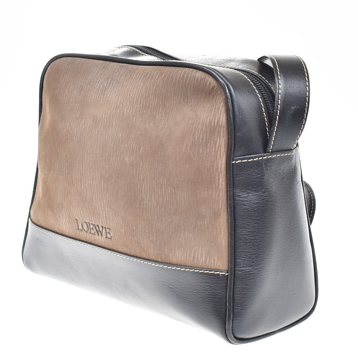 Loewe Velazquez Shoulderbag Leather Brown Leather Shoulder Bag Bag (Pre-Owned)