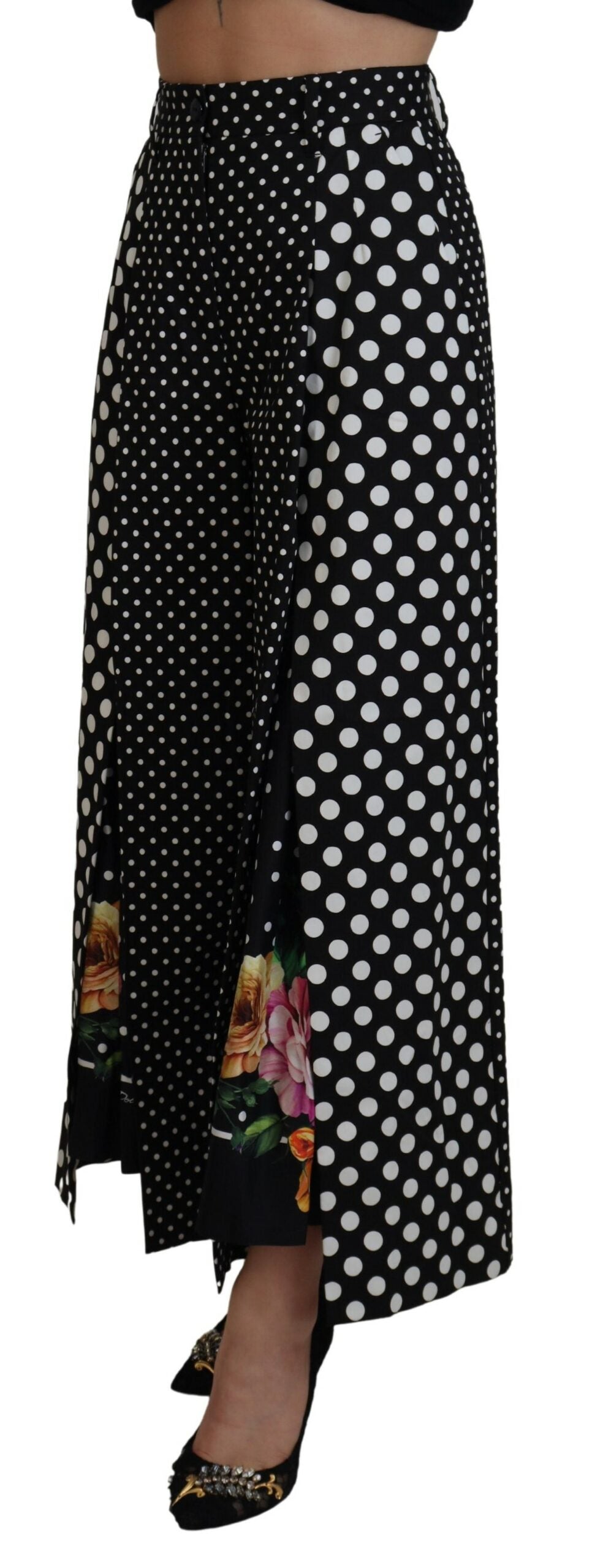 Dolce & Gabbana Multicolor Polka Dots High Waist  Women's Pants