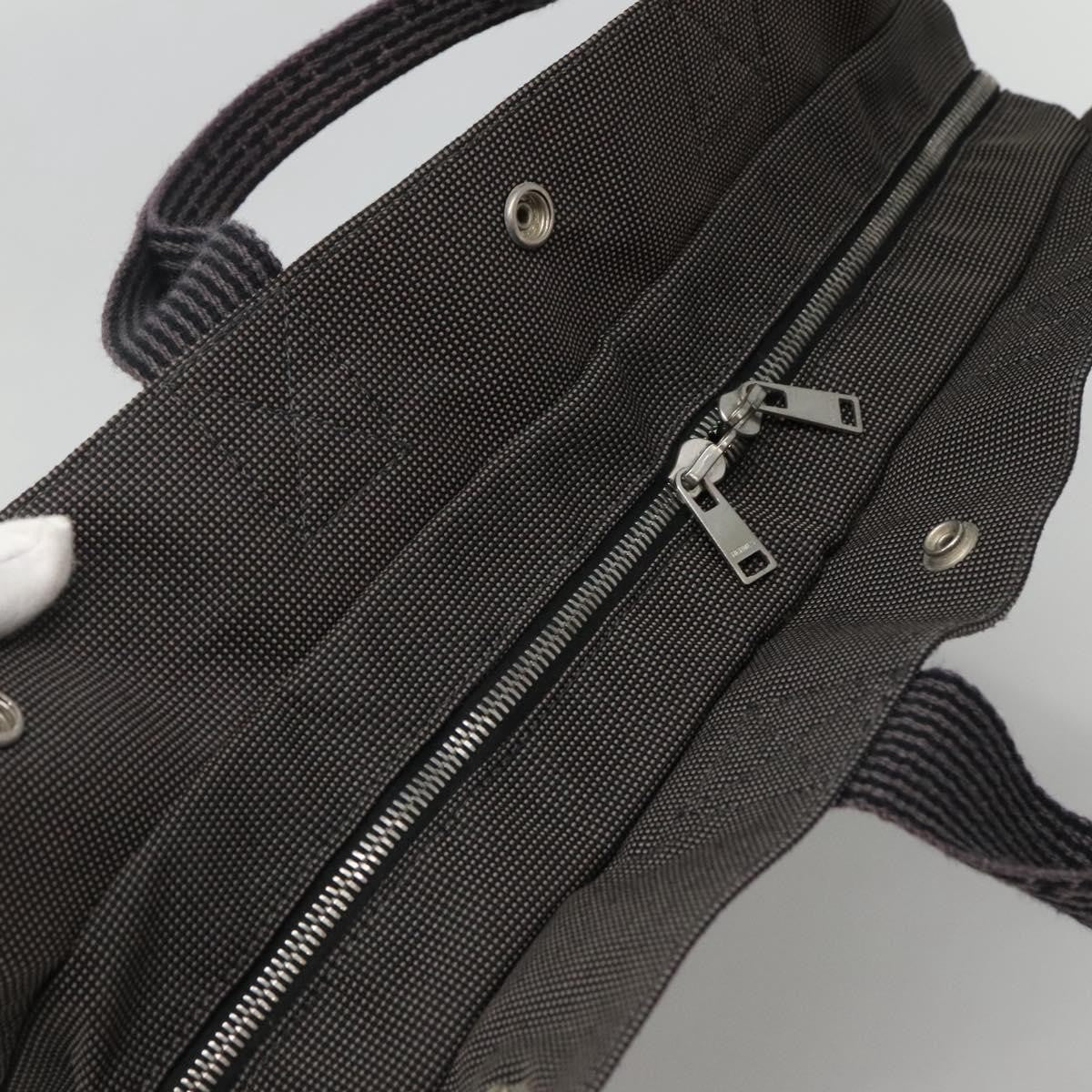 Hermes Fourre Tout Toile Gray Canvas Tote Bag Bag (Pre-Owned)