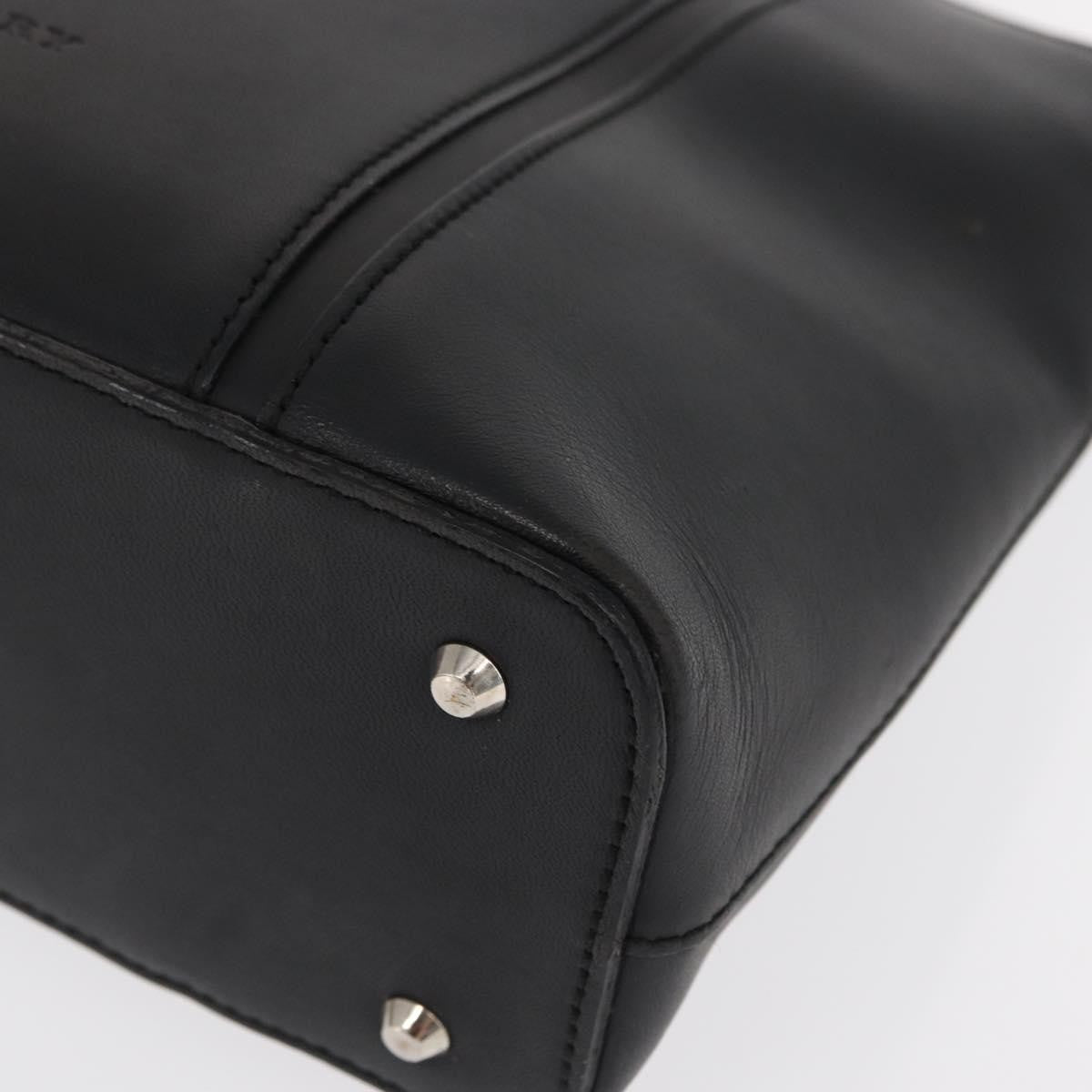 Burberry Vintage Leather Black Leather Handbag (Pre-Owned)