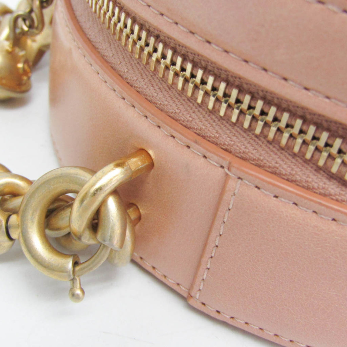 Chanel Round As Earth Glazed Calfskin Pink Leather Shoulder Bag Bag (Pre-Owned)