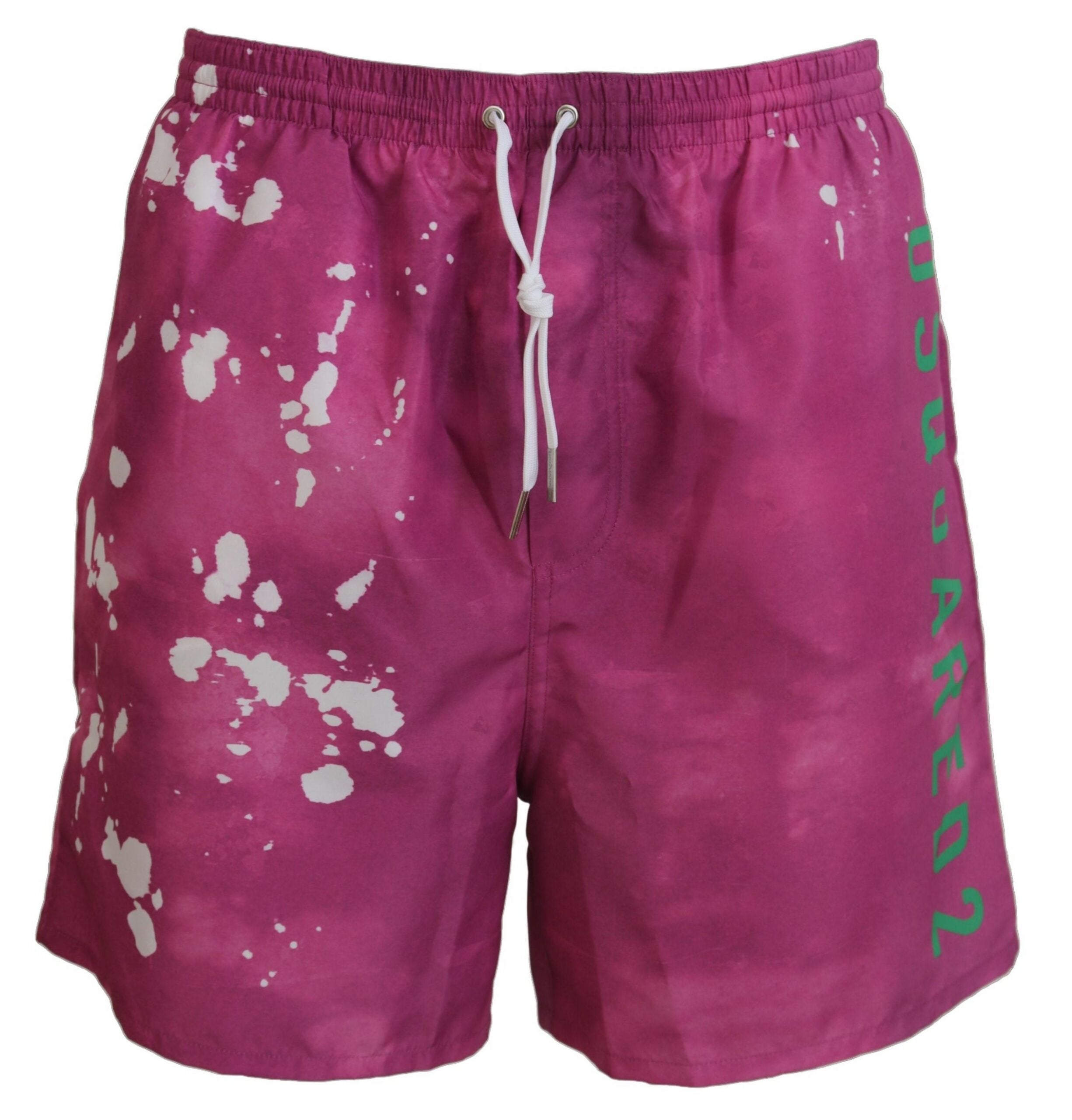 Dsquared² Pink Tie Dye Logo Men Beachwear Shorts Men's Swimwear