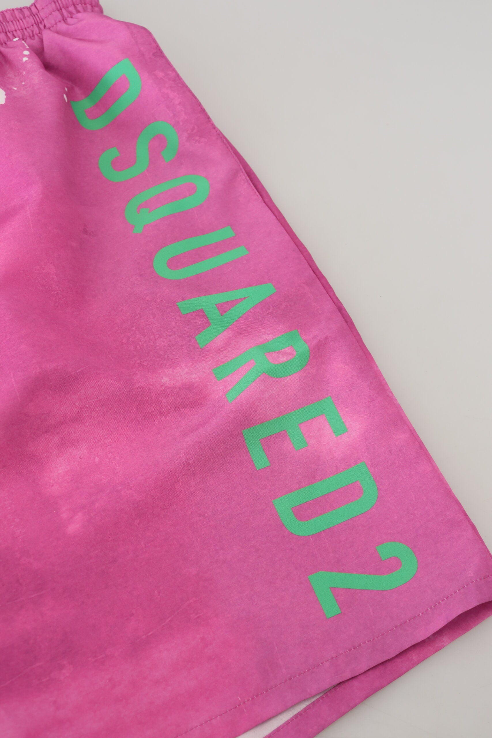 Dsquared² Pink Tie Dye Logo Men Beachwear Shorts Men's Swimwear